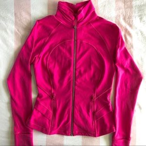 Lululemon full zip up running jacket pink